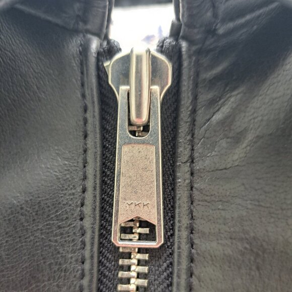 Nudie Jeans Men's Eddy Rider Genuine Leather Jacket Like-New - Black - Size M - Picture 3 of 10